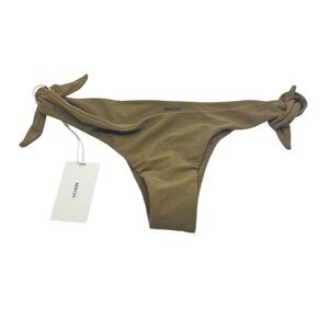 NWT Mikoh Olive Green Tie Bikini Bottoms Size Small